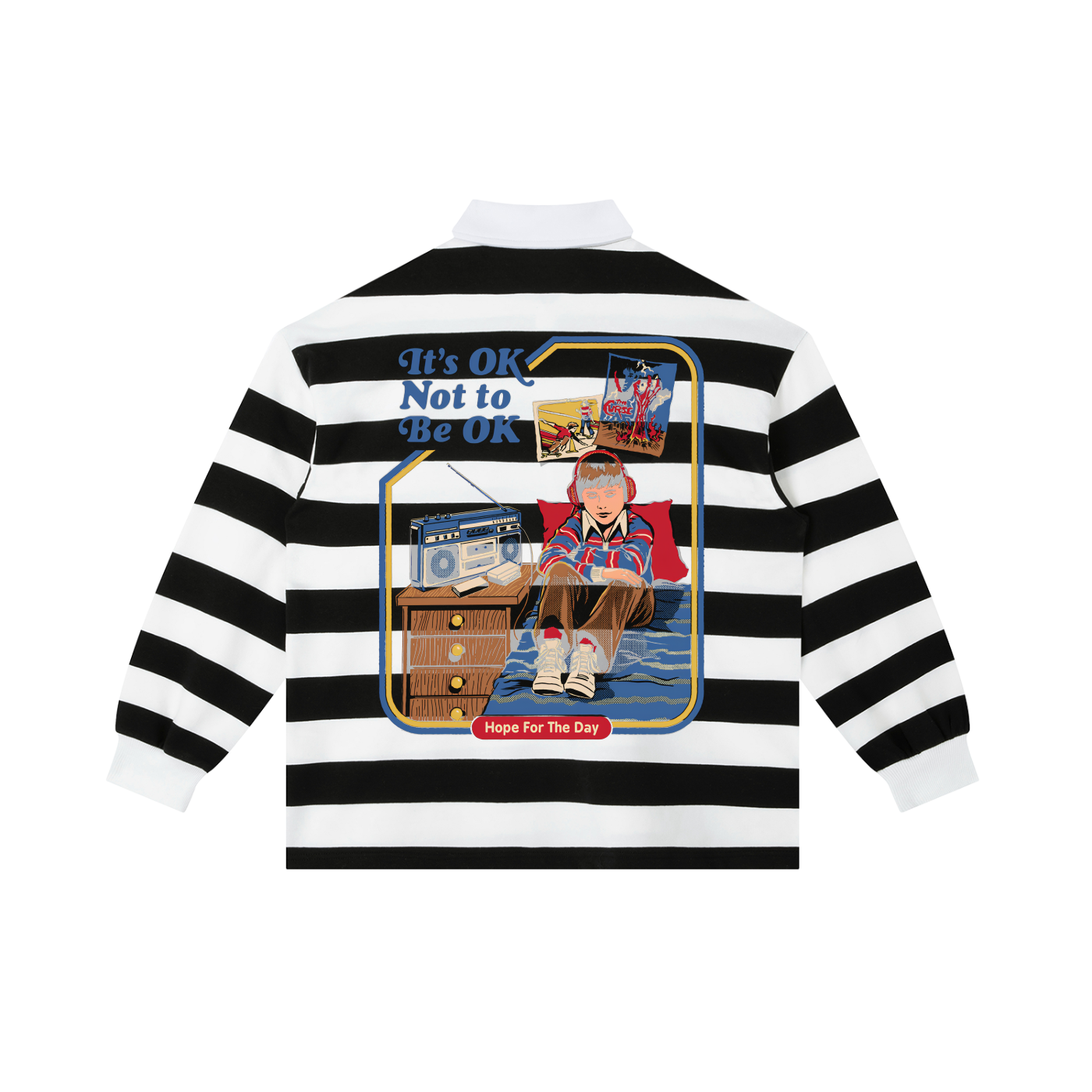 Color Block Stripe Polo Shirt