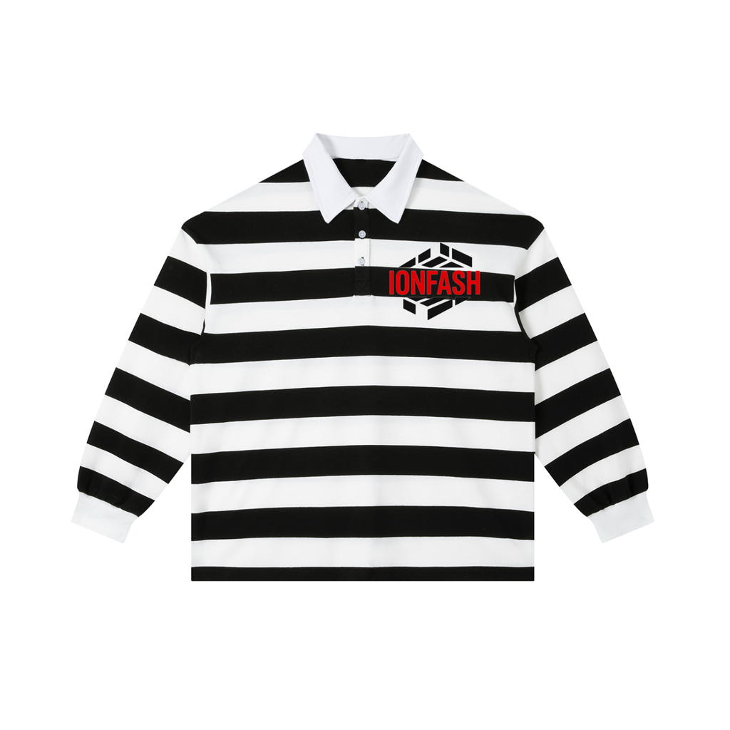 Color Block Stripe Polo Shirt