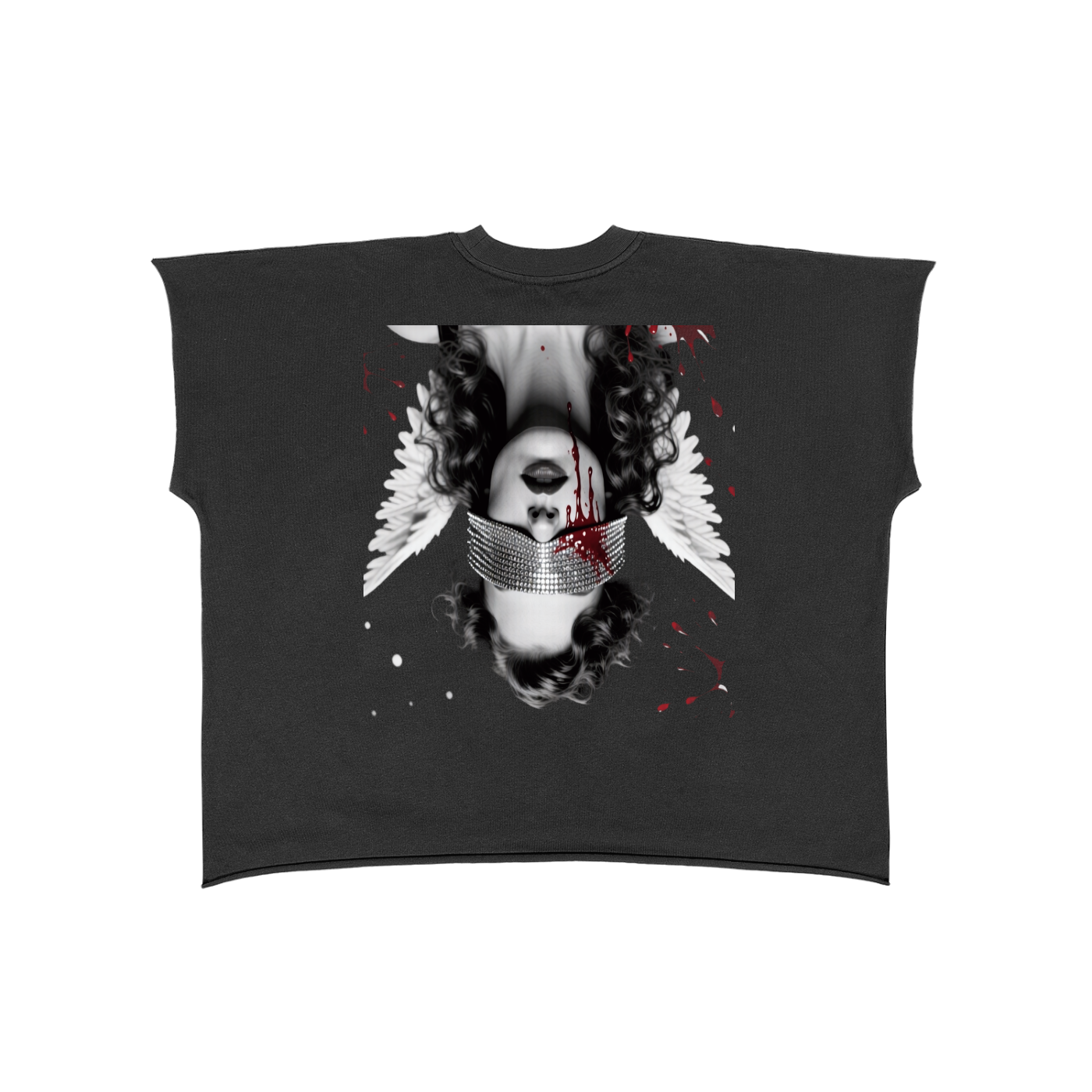 Raw Edge Boxy Non-Shrink T-Shirt