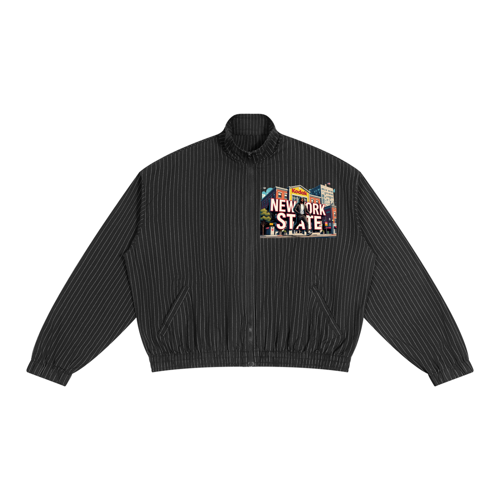 Unisex Striped Full-Zip Track Jacket