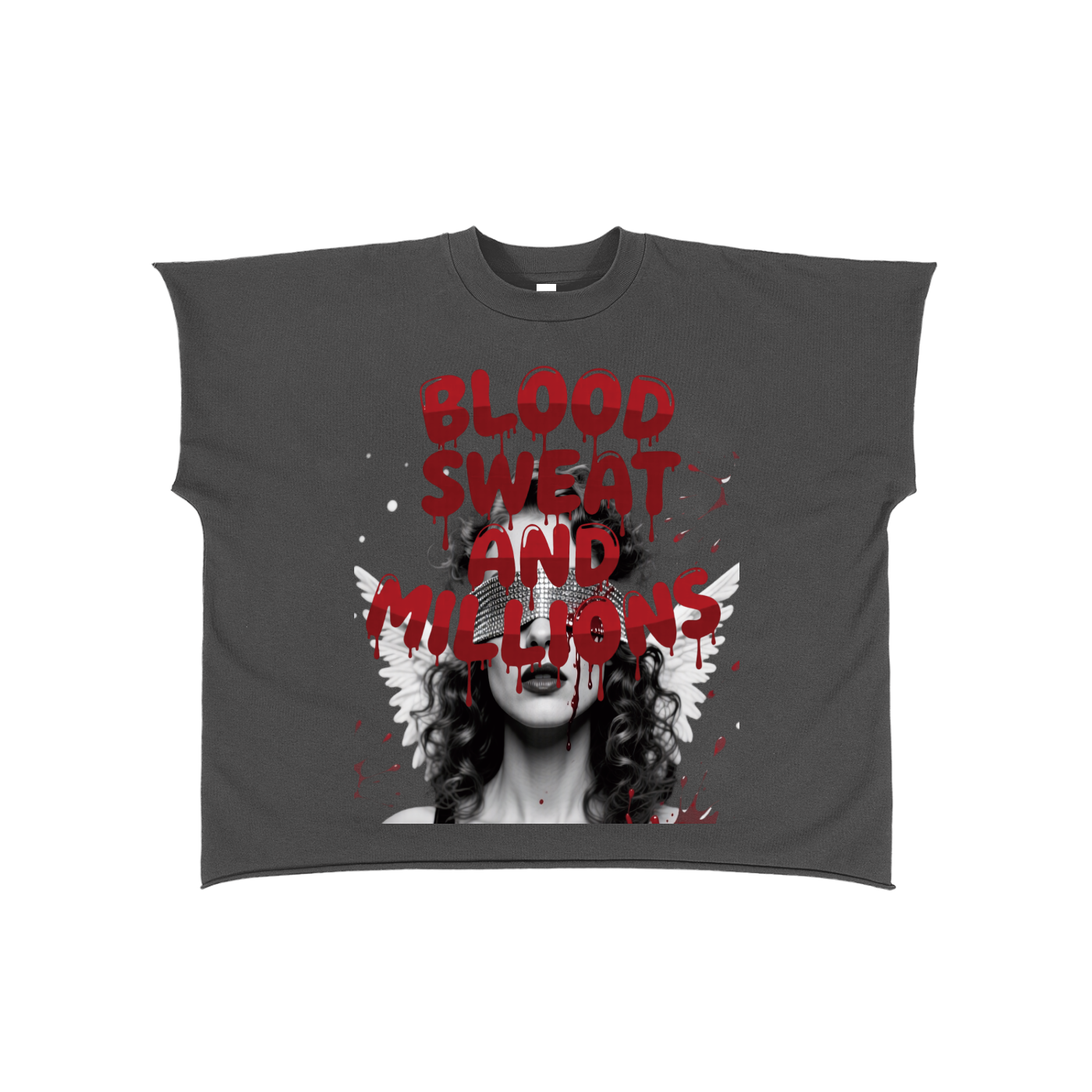 Raw Edge Boxy Non-Shrink T-Shirt
