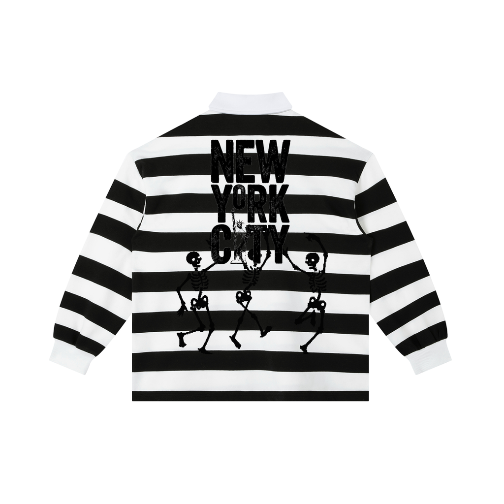 Color Block Stripe Polo Shirt