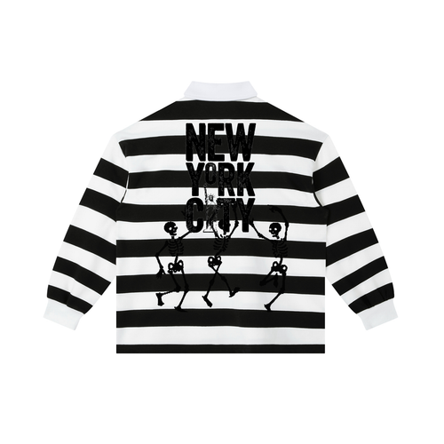 Color Block Stripe Polo Shirt