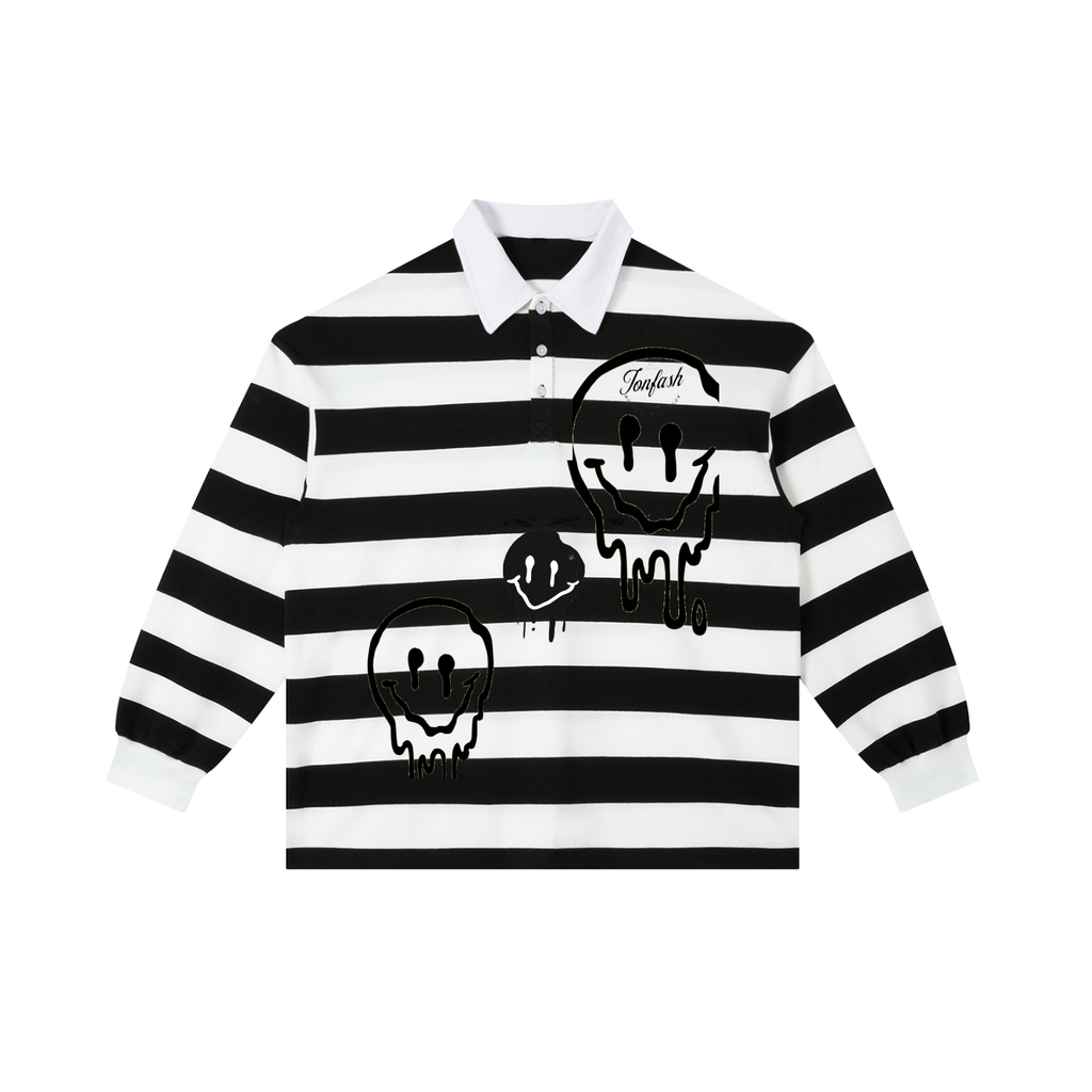 Color Block Stripe Polo Shirt