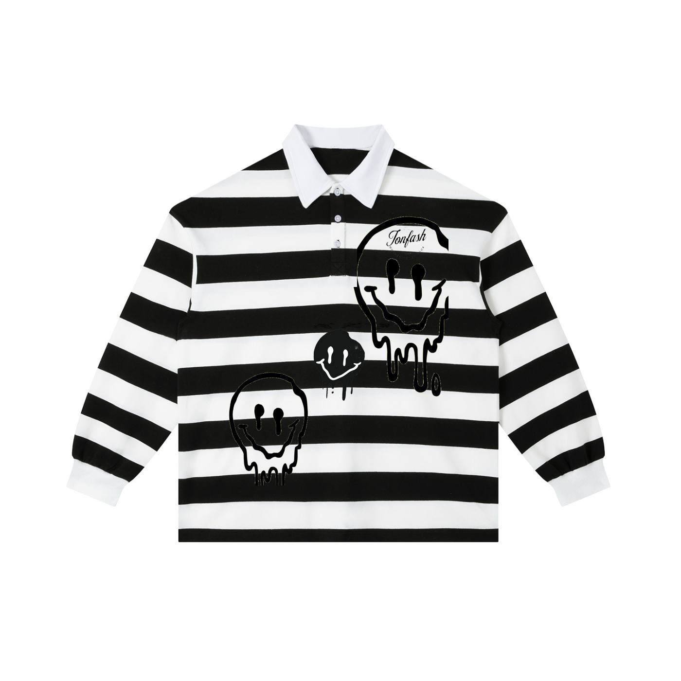 Color Block Stripe Polo Shirt
