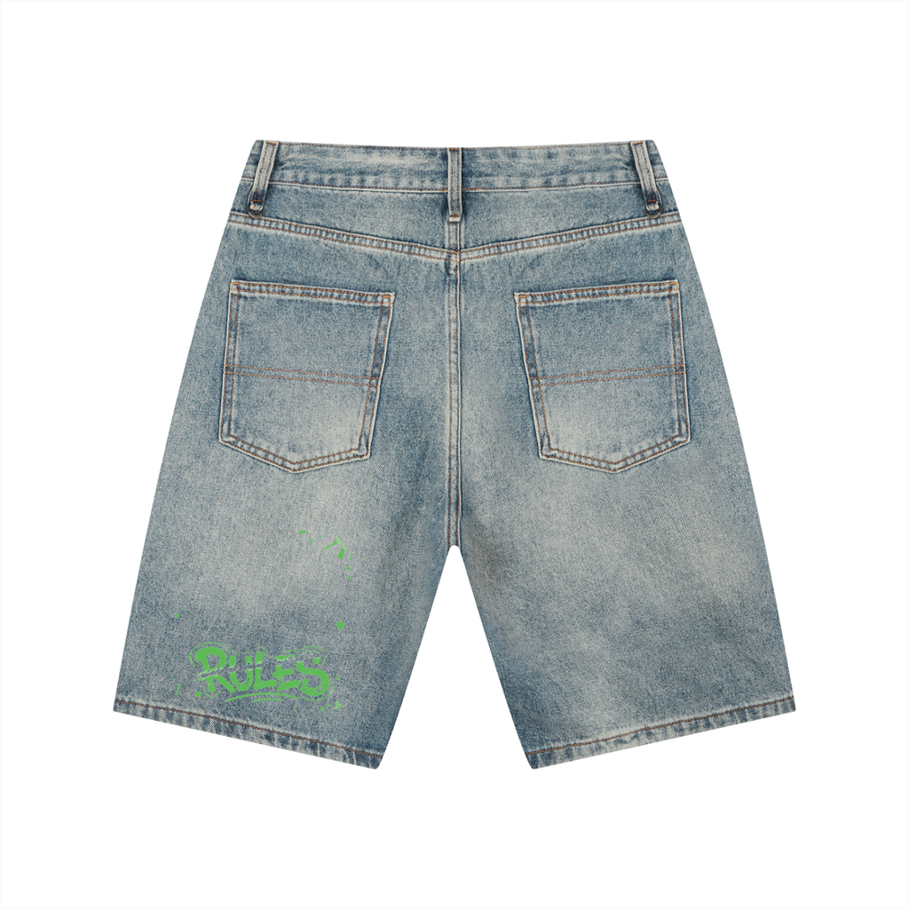 Men's Vintage Wash Denim Shorts