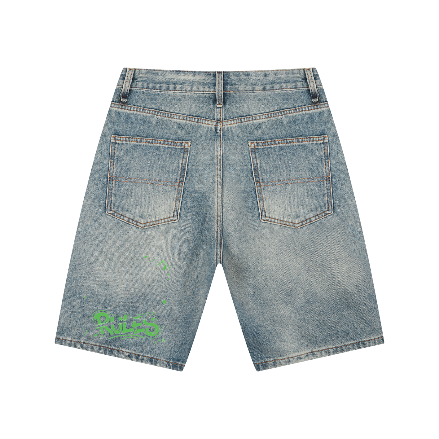 Men's Vintage Wash Denim Shorts