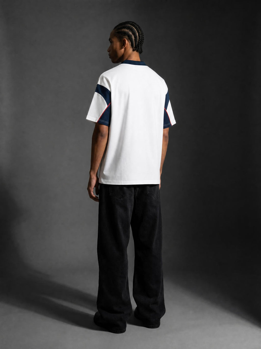 Unisex Boxy Color Block Polo Shirt