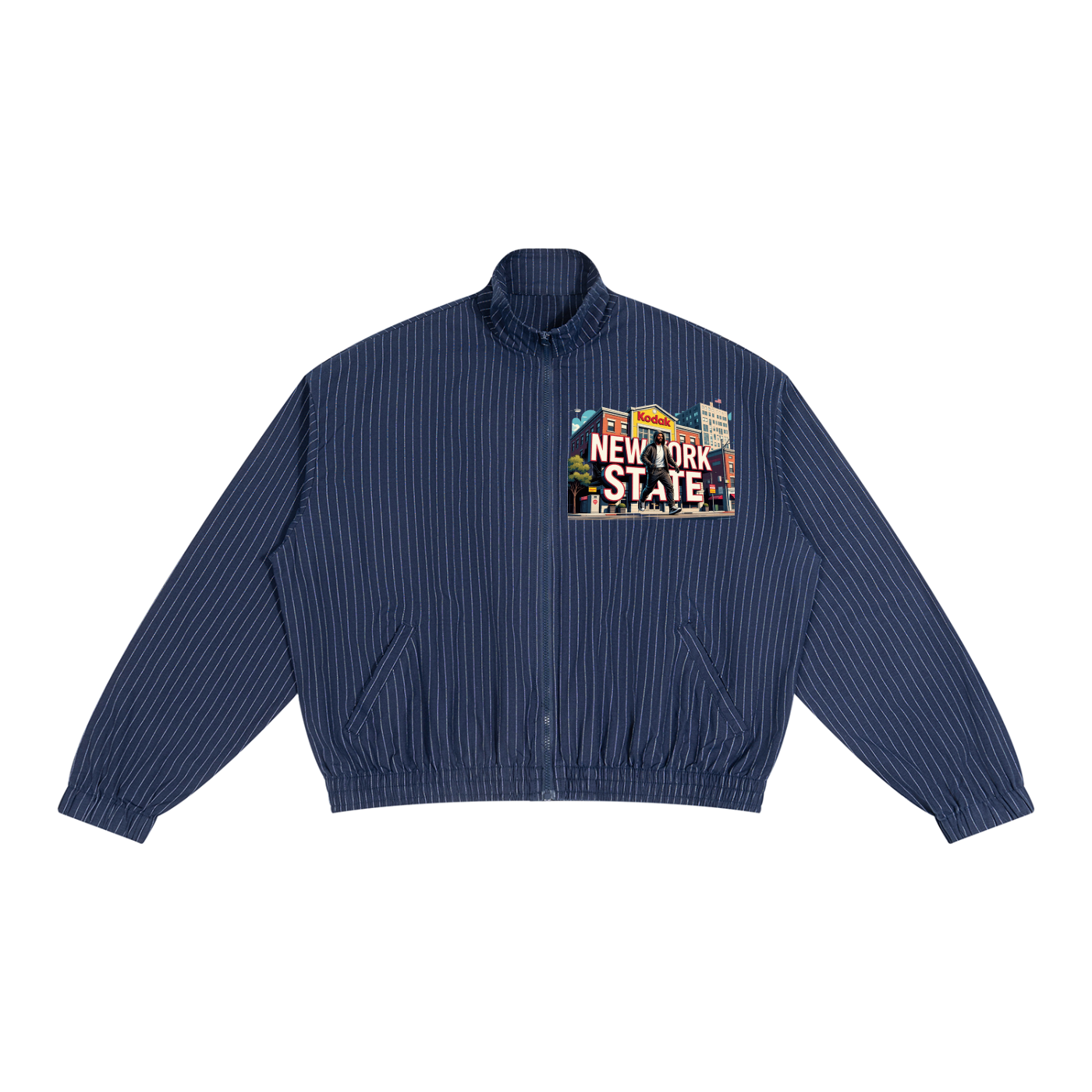 Unisex Striped Full-Zip Track Jacket