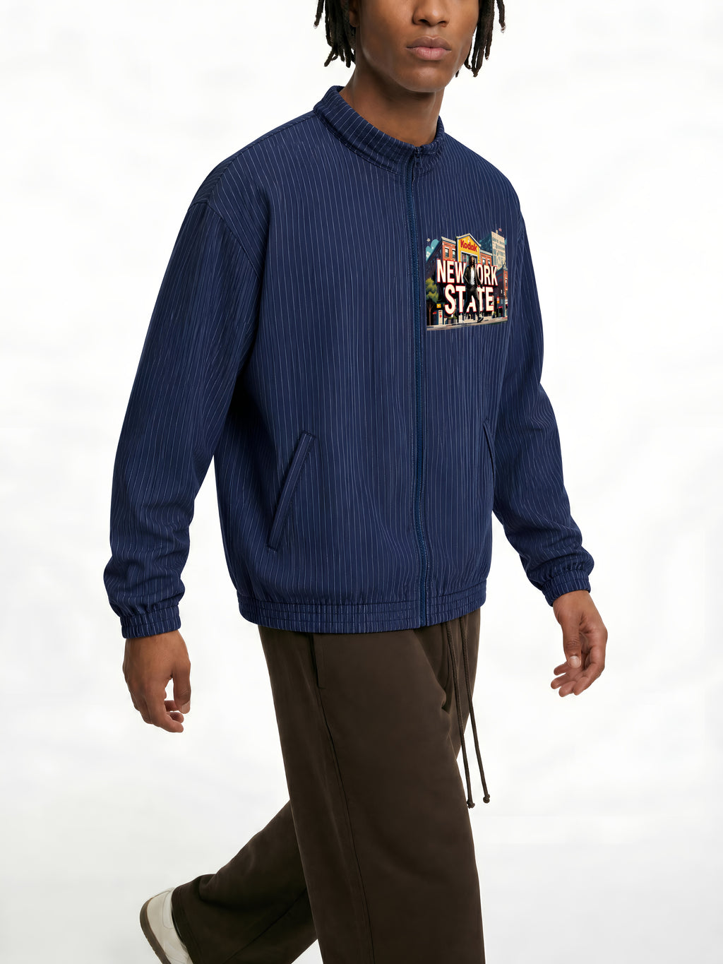 Unisex Striped Full-Zip Track Jacket
