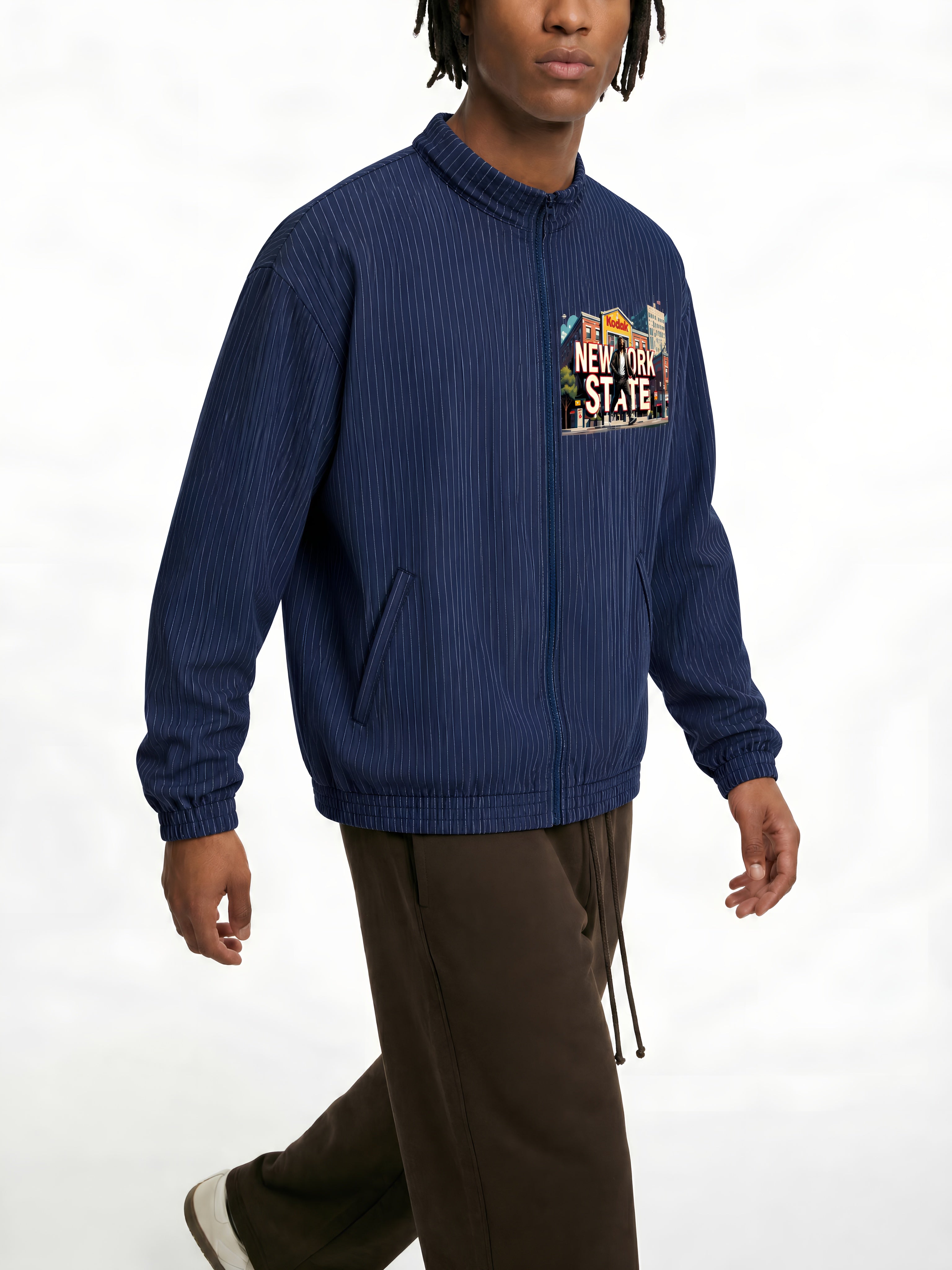 Unisex Striped Full-Zip Track Jacket