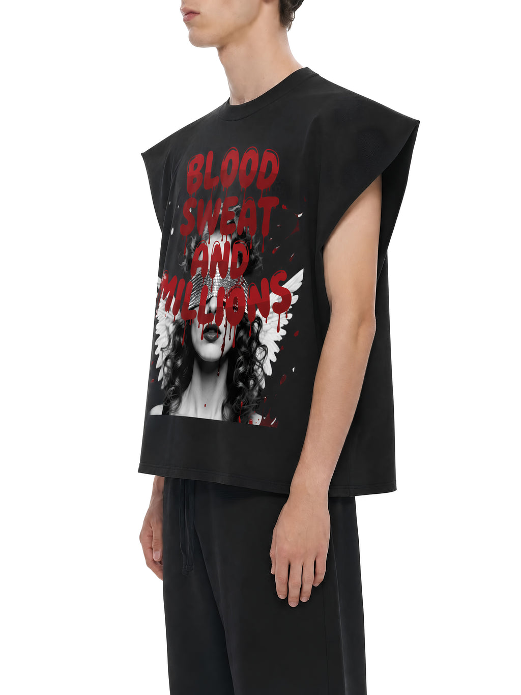 Raw Edge Boxy Non-Shrink T-Shirt
